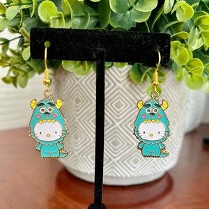 Any 2 for 15✨Hello Kitty X Monsters Inc gold enamel drop earrings
